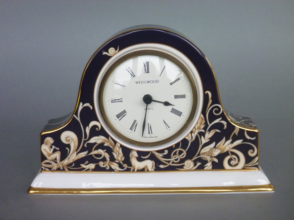 Wedgwood Cornucopia Clock & Candlestick Mantle Set