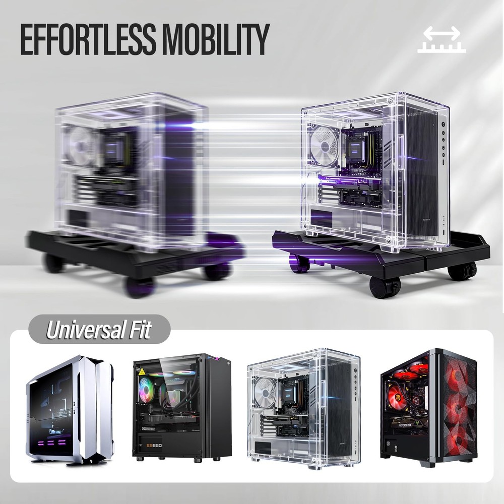 Adjustable Computer Tower Stand | Mobile PC Stand for Floor with Locking