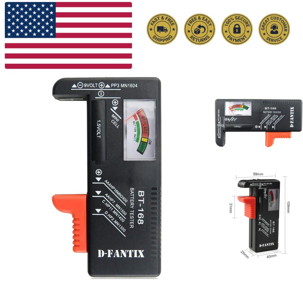 Battery Tester, Universal Battery Checker Small Battery Testers for AAA AA C ...