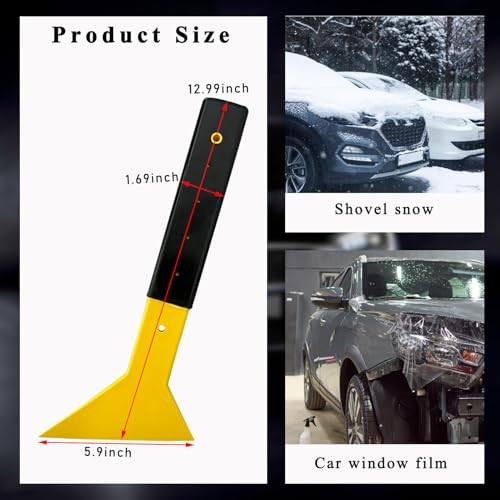 Window Tint Squeegee, Triangle Tinting Squeegee with Non-Slip Long Handle,
