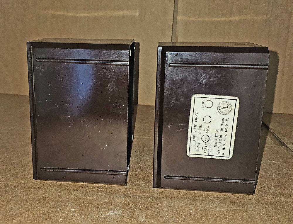 Empty Bakelite Cases for DIY Project - 6 x 4 x 5" each