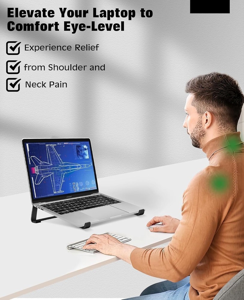 Laptop Stand for Desk - Cooling Ergonomic Design