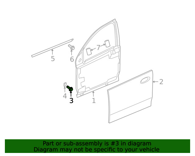 Genuine GM Exterior Panel Bolt 21170113