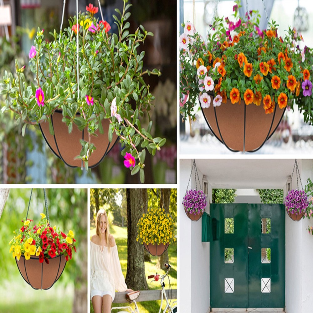 3Pcs Round Hanging Basket Liners Felt Replacements Inserts for Hanging Baskets