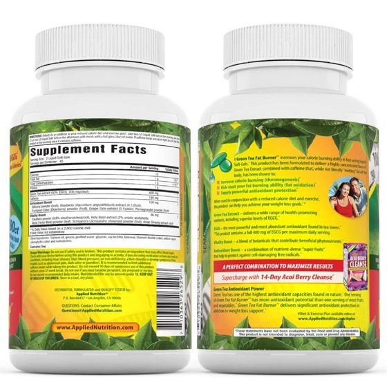 Applied Nutrition Green Tea Weight Loss Supplement, 90 Capsules Free Shipping...