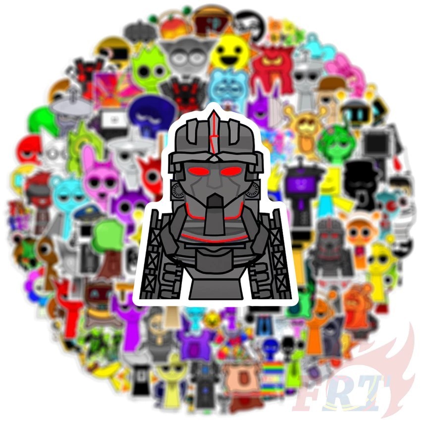 100/50 Incredebox Sprunki Sticker Pack