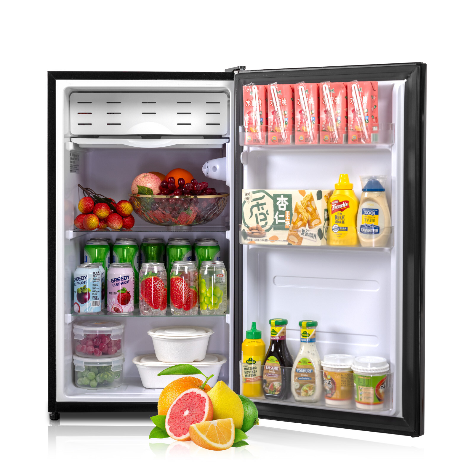 3.2 cu ft Home Refrigerator 32~50℉ Compact Fridge Energy Saving 115V Low Noise