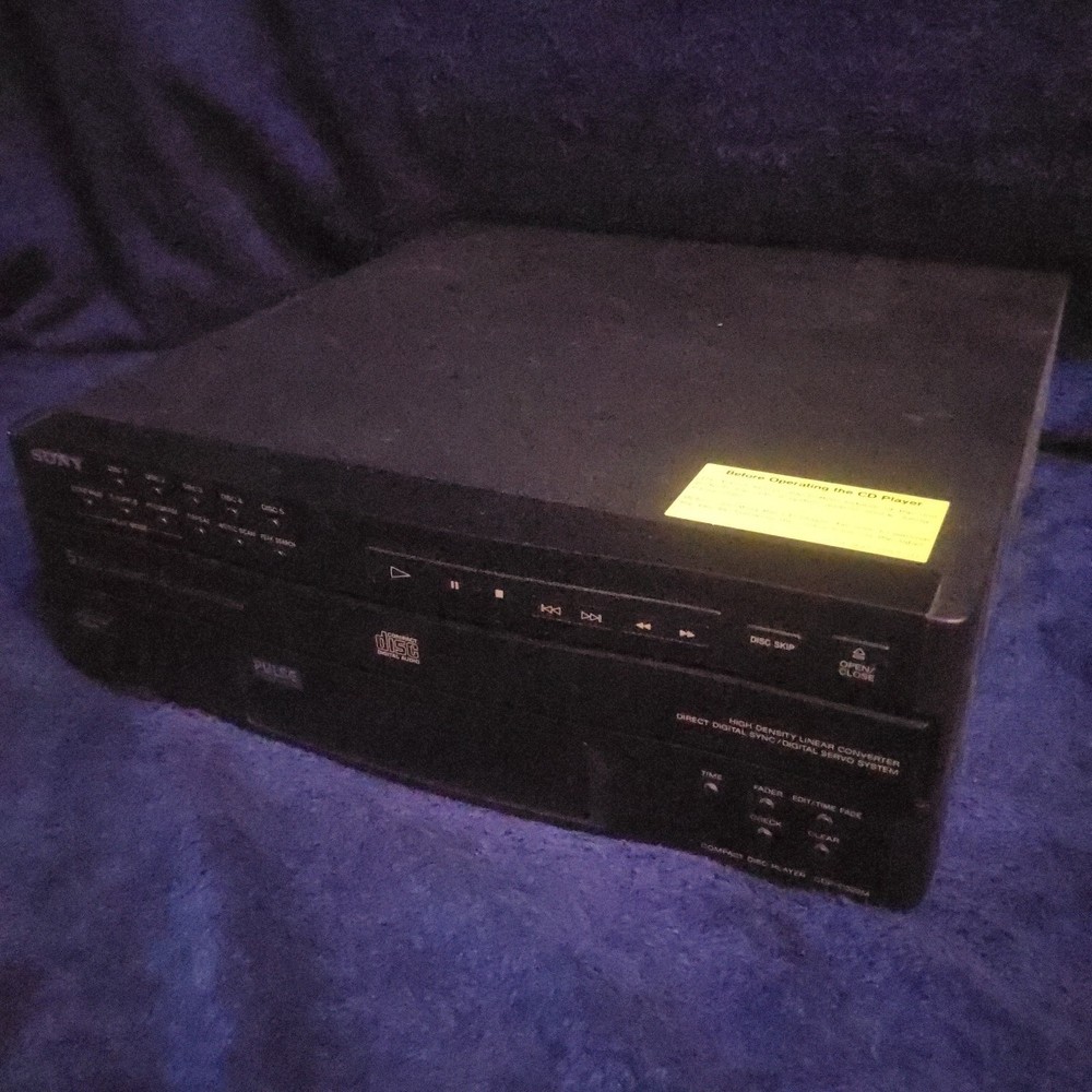 Sony CDP-C322M 5 Disc Carousel CD Player Deck, High Density Linear, No Remote