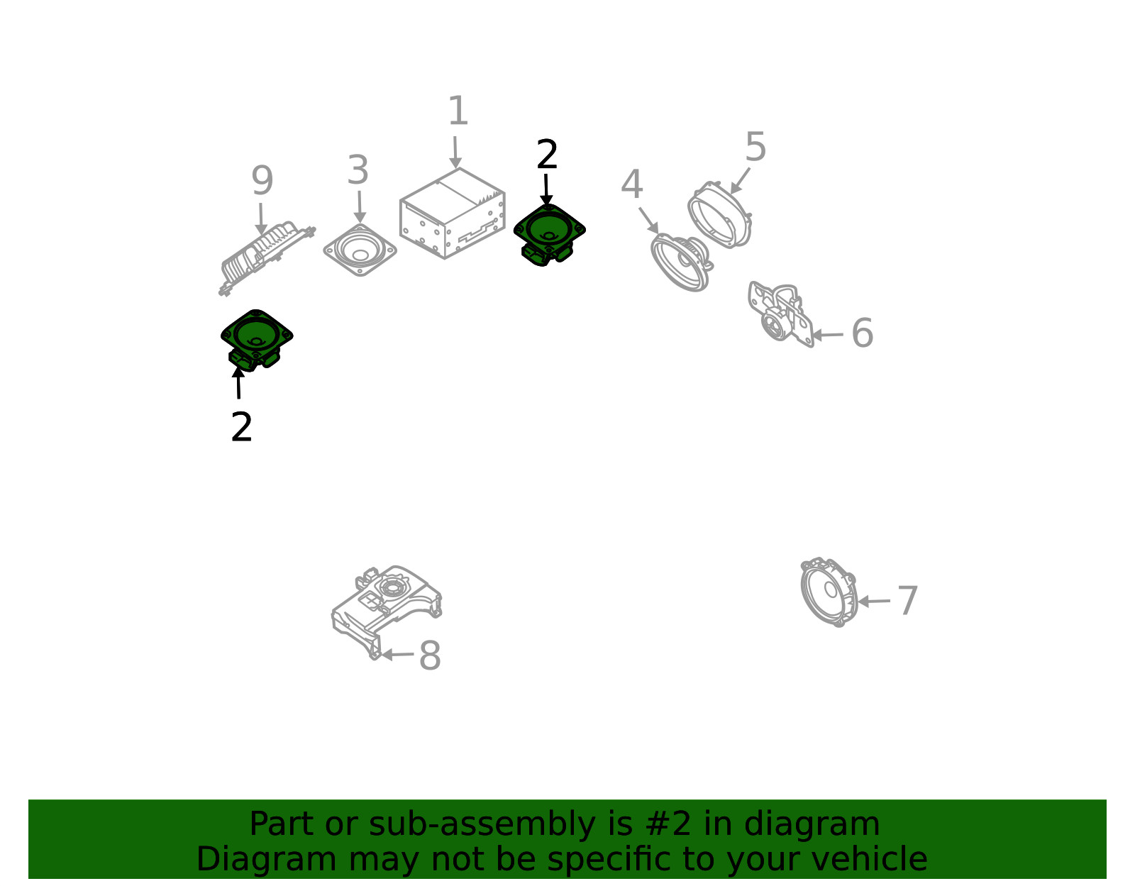 Genuine Nissan Instrument Panel Dash Speaker 28152-ET200