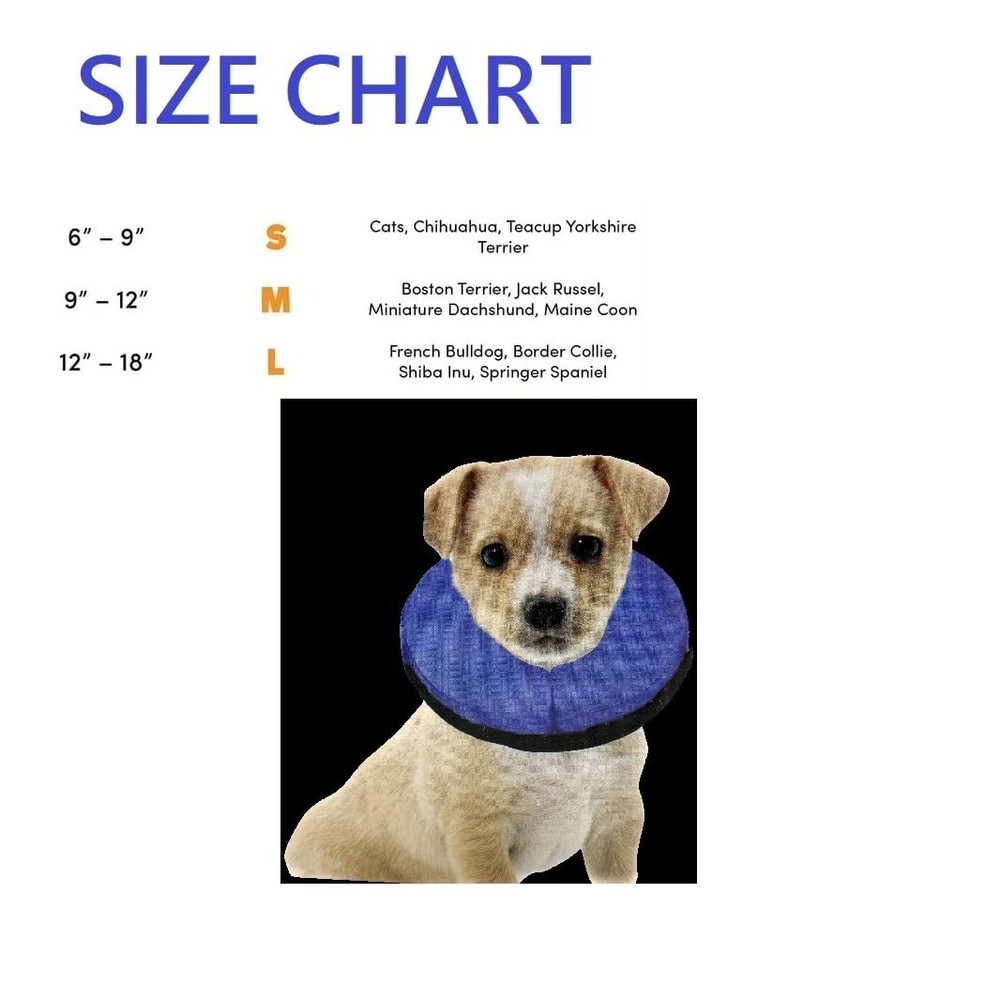 Small Inflatable Pet Collar Adjustable Alternative to Cone Post-Surgery Recovery