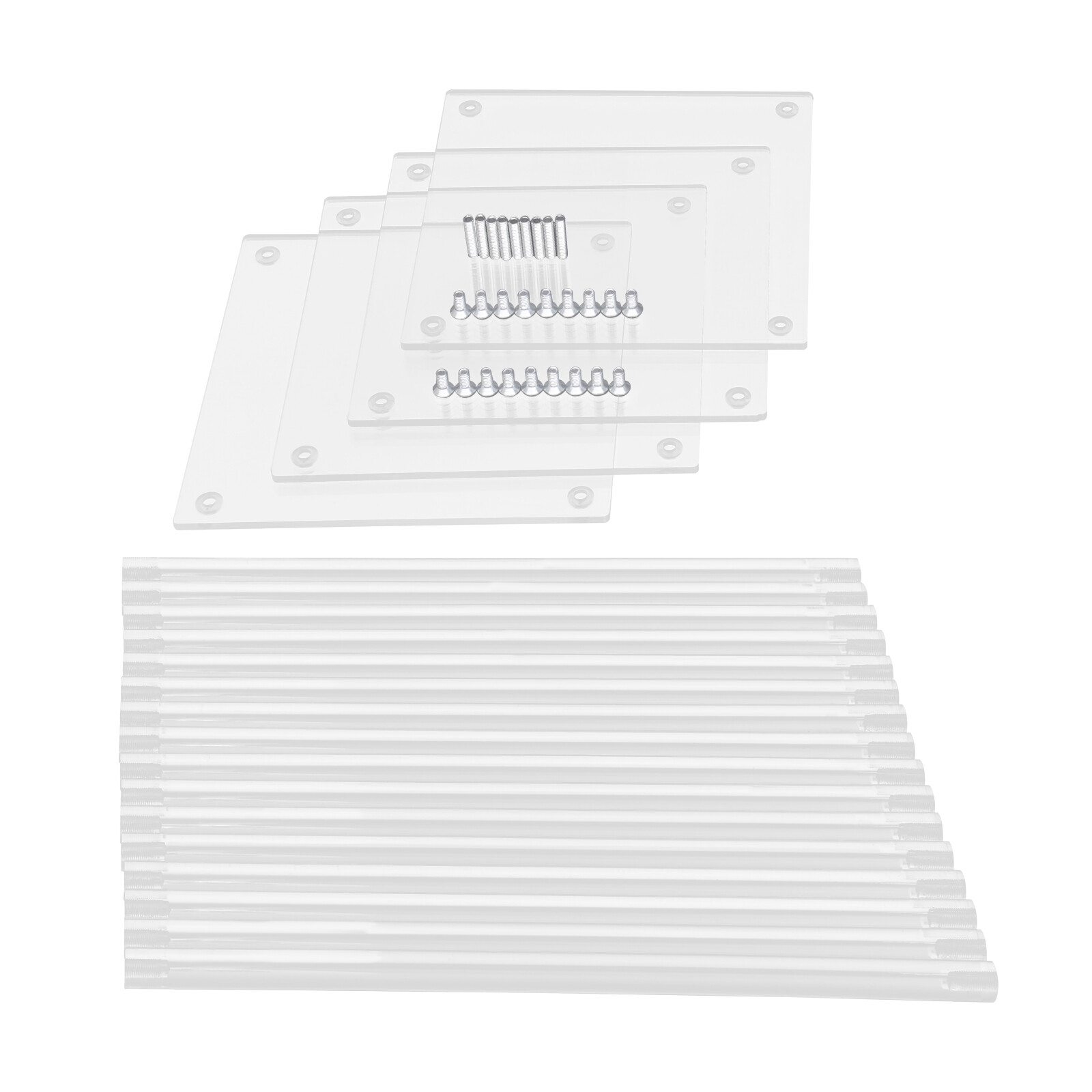 2pcs Tall Elegant Decorative Vase Column Acrylic Flower Stand Display Wedding