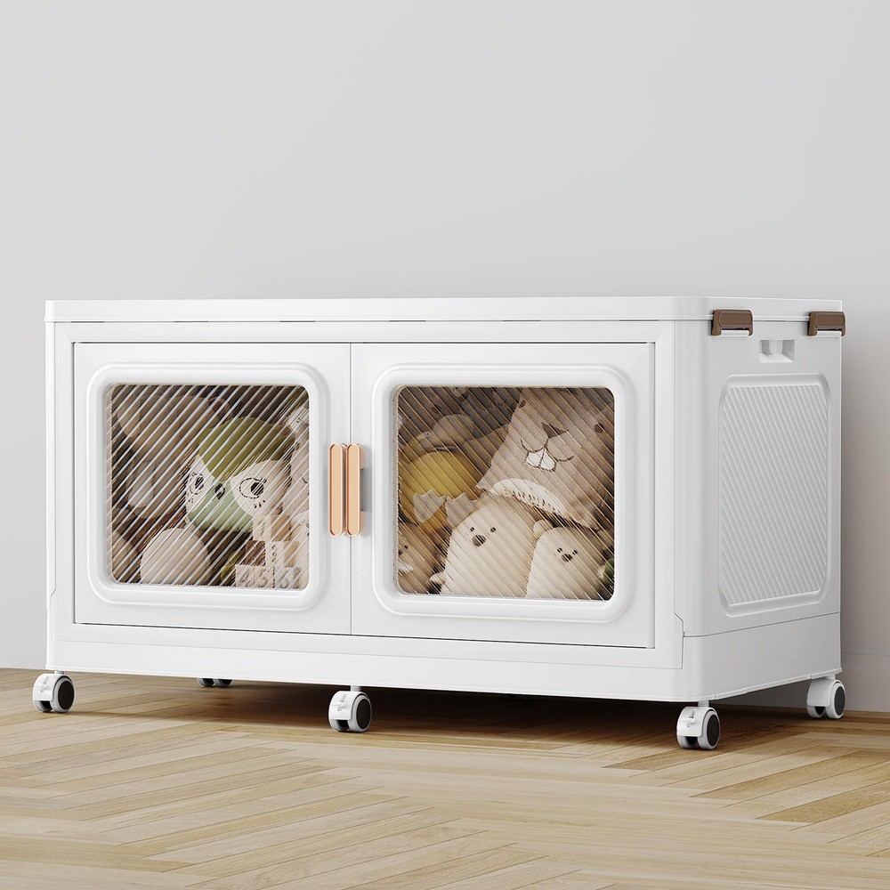 55Gal Extra Large Storage Bins with Lids, 220Qt Plastic Stackable Storage Box