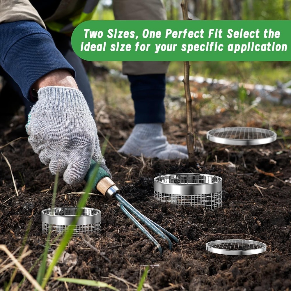 2 Pack Inground Worm Composting Bin, Metal Compost Bin for Recycling Kitchen Foo