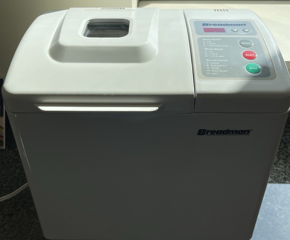 Breadman Trillium TR-500 Automatic Bread Maker Machine White Pan & Paddle Japan