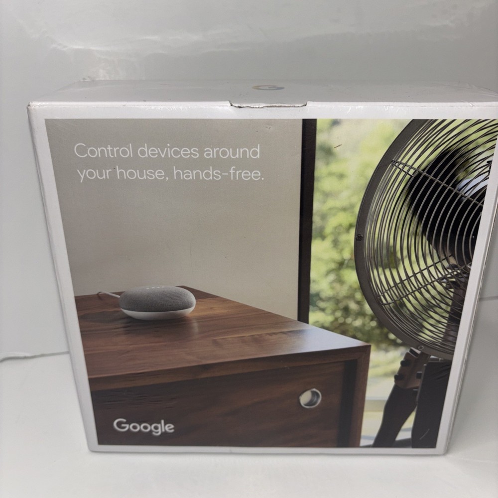 Google Nest Mini (2nd Gen) Google Assistant + GE Smart Plug Bundle New & Sealed
