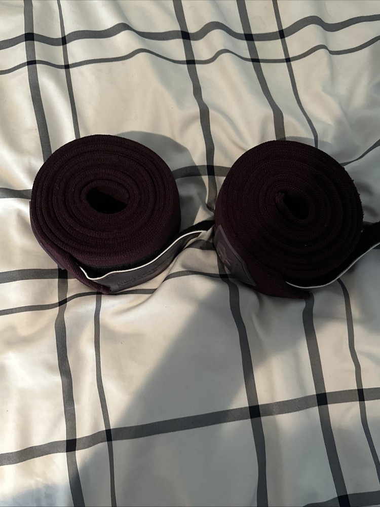 Authentic Larry Wheels PR Personal Record Knee Wraps - Deep Purple