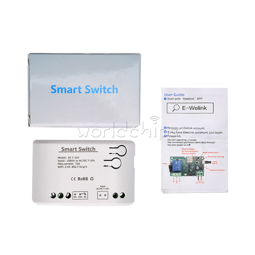 DC 7-32V 2200W Switch Relay Timer Wireless Remote Control Inching/Self-Locking