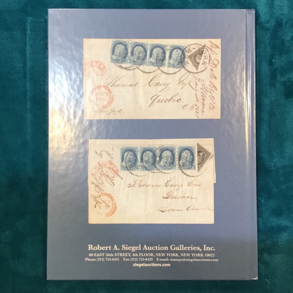 Siegel 994 Wagshaw Part 2 1851-1856 One Cent Imperforate Collection (2010)