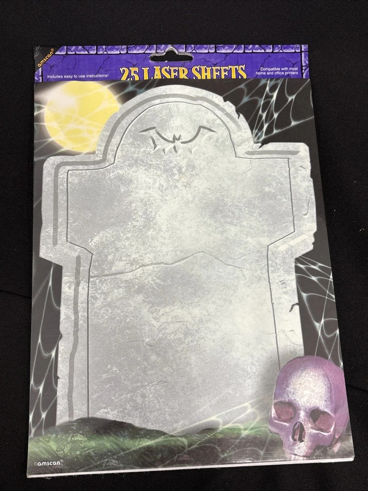 Halloween Graveyard Printable Paper 25 Sheets