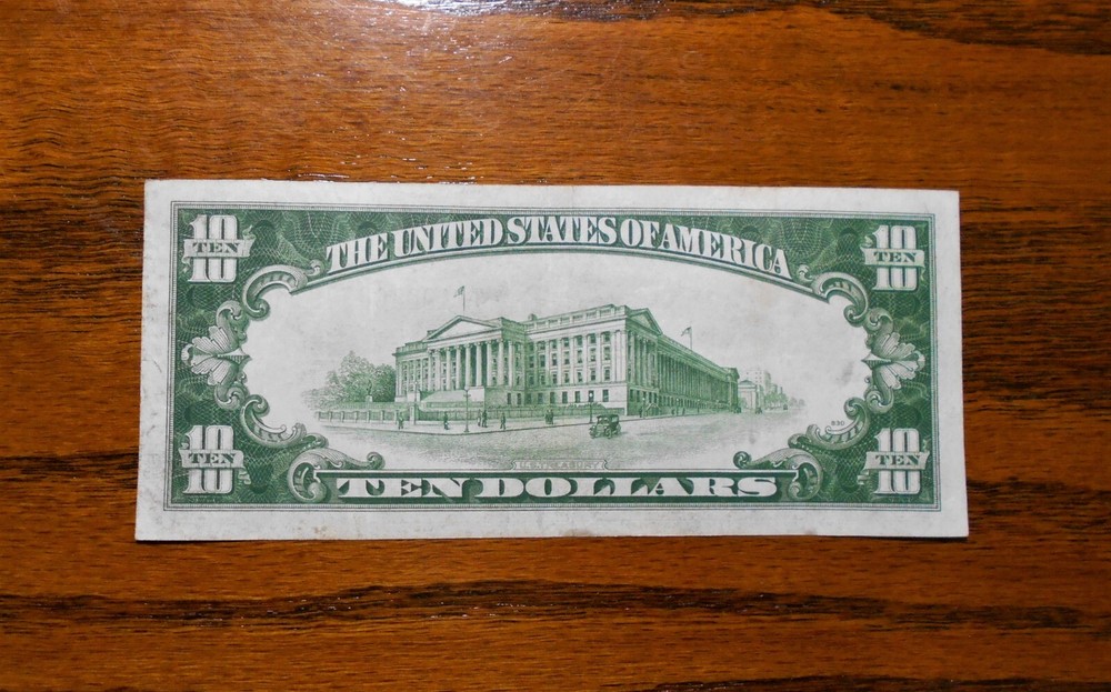 1934A $10 Silver Certificate 💲 faceplate 86