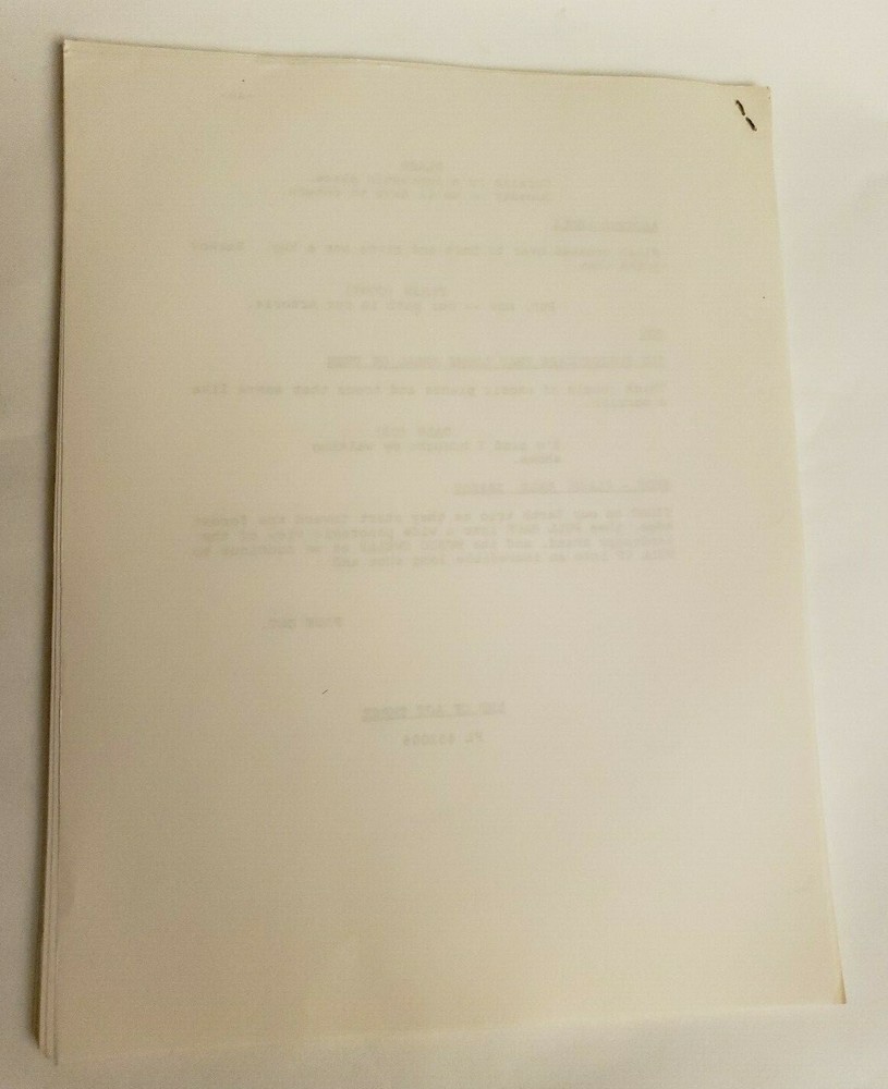 FLASH GORDON / Ted Pedersen 1979 TV Script, "Chapter Six: Into the Water World"