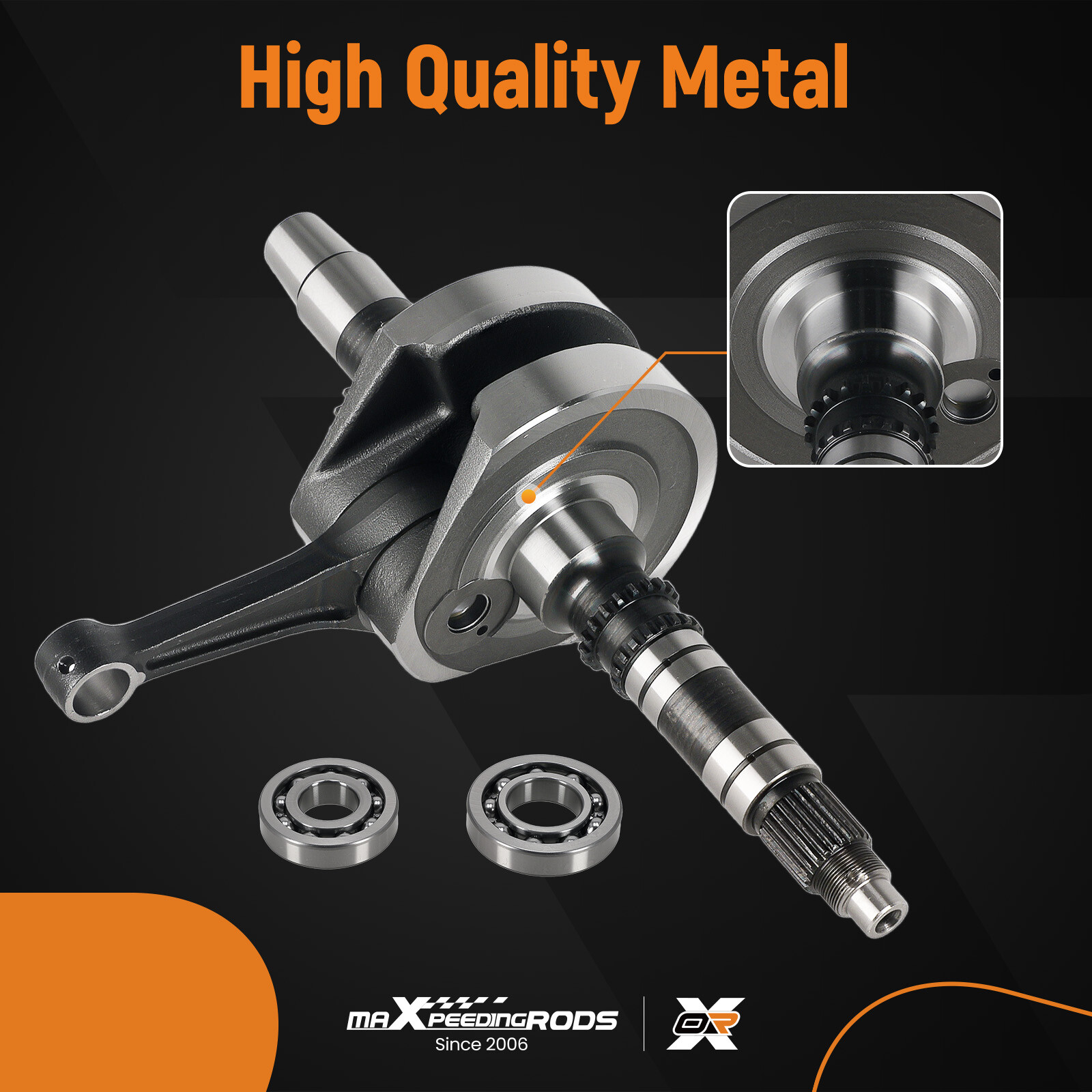 Engine Crankshaft + Bearing For Honda Rancher TRX420 Foreman TRX500/520 ATV