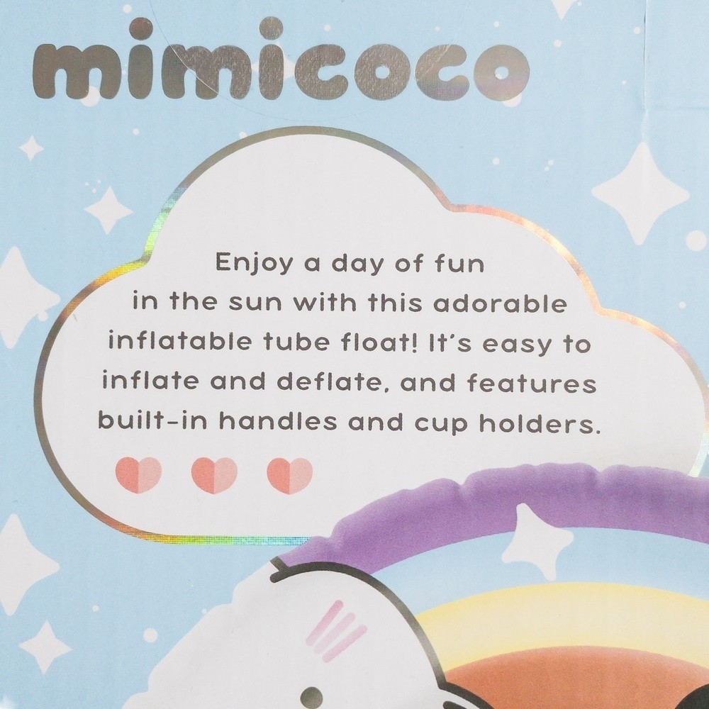 mimicoco Kawaii Pool Float Inflatable Unisex 53in Multicolor Rainbow