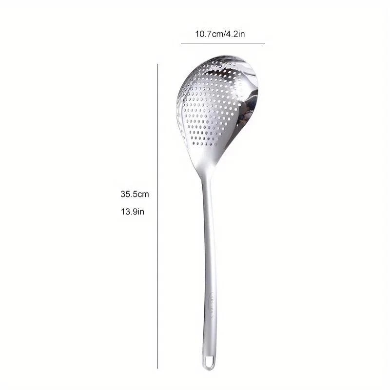 1pc Large Capacity Heat-Resistant Spoon - Durable Kitchen Strainer Tool - NEW
