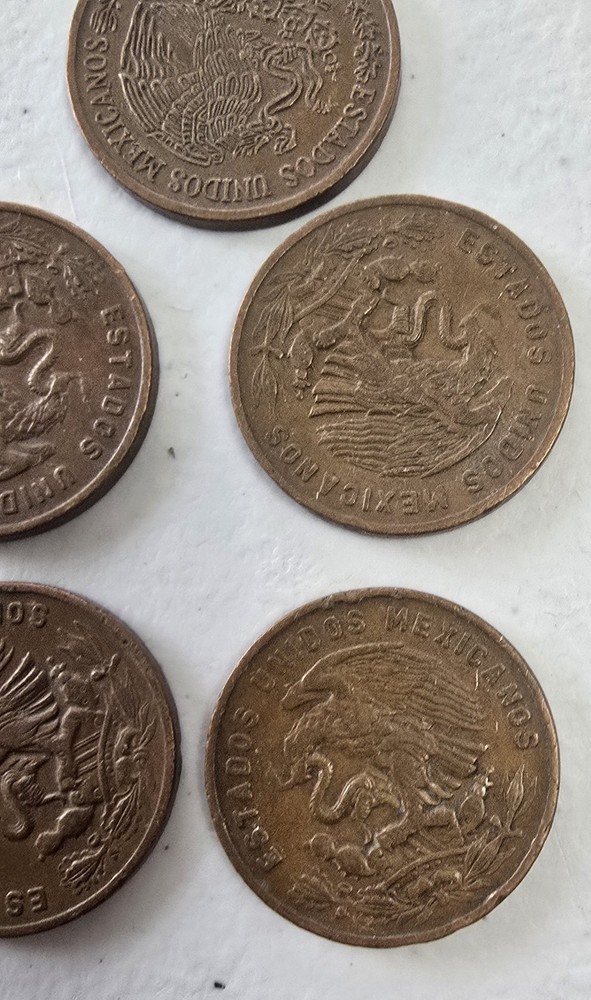 5 - MEXICO 1965 - 1971 20 CENTAVOS PIRAMIDE