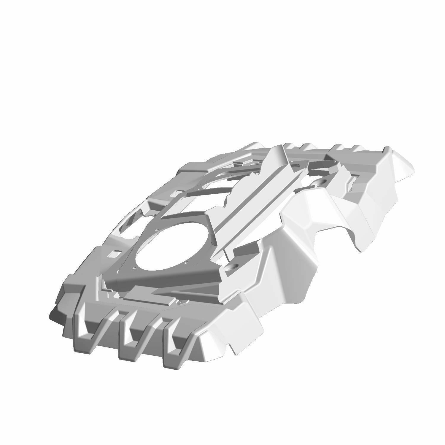 Polaris Radiator Shroud, Lower, Gloss Black, Genuine OEM Part 5451986-070, Qty 1