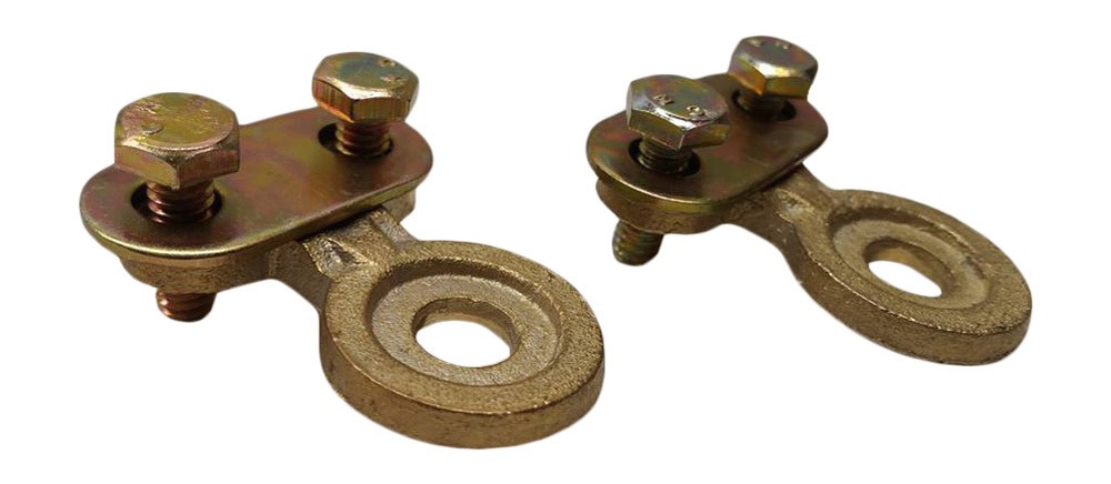 2x Solid brass side post battery cable terminal Wire Automotive posts terminals