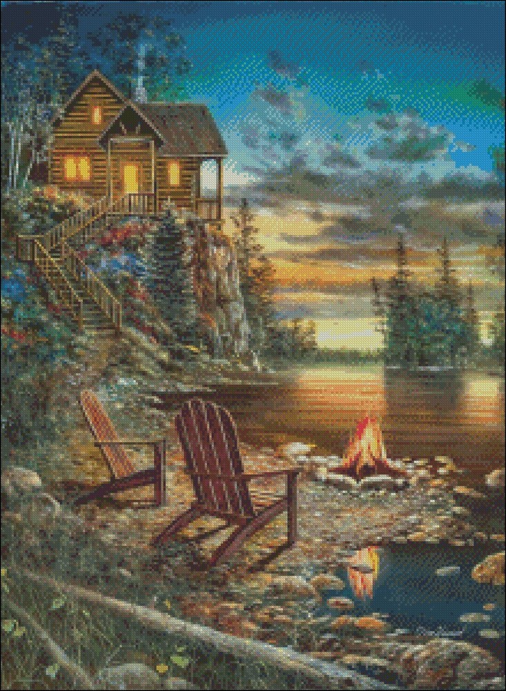 Summer Pleasures - DIY Charts Counted Cross Stitch Pattern Needlework 14 ct Aida