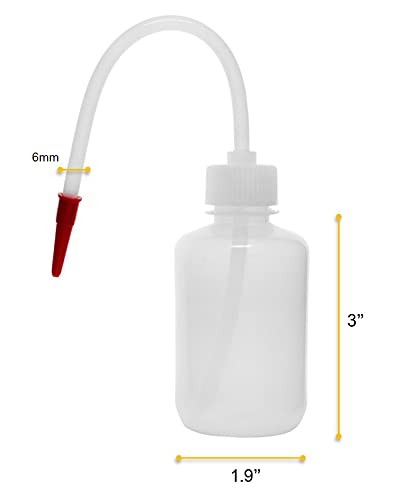 EISCO Wash Bottle, 250ml - Polyethylene - Translucent, Unbreakable - Screw Ca...