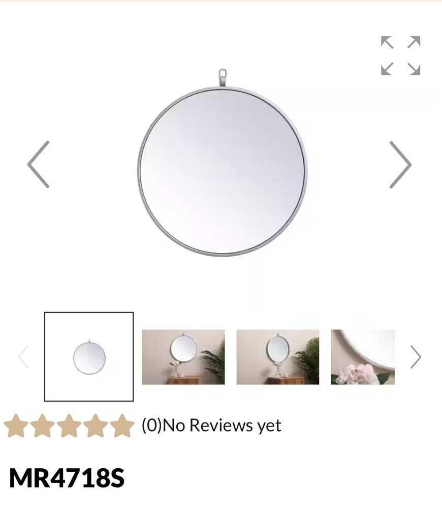 FAST SHIP! - Elegant Lighting MR4718 Eternity 18" Diameter - Silver