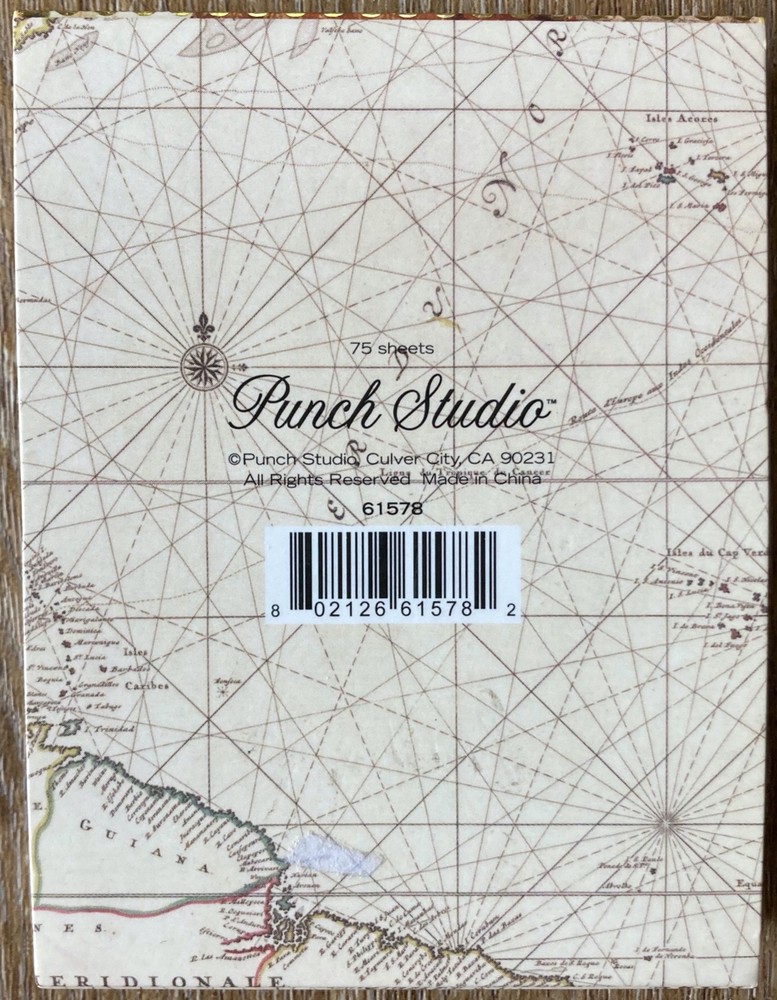 Punch Studio Magnetic Closure 3" x4" Note Pad Santa 75 Sheets
