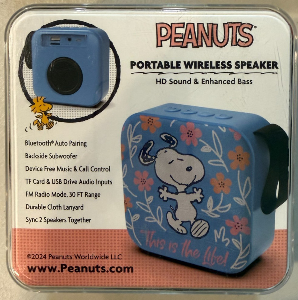 Peanuts Snoopy Portable Wireless Bluetooth Speaker