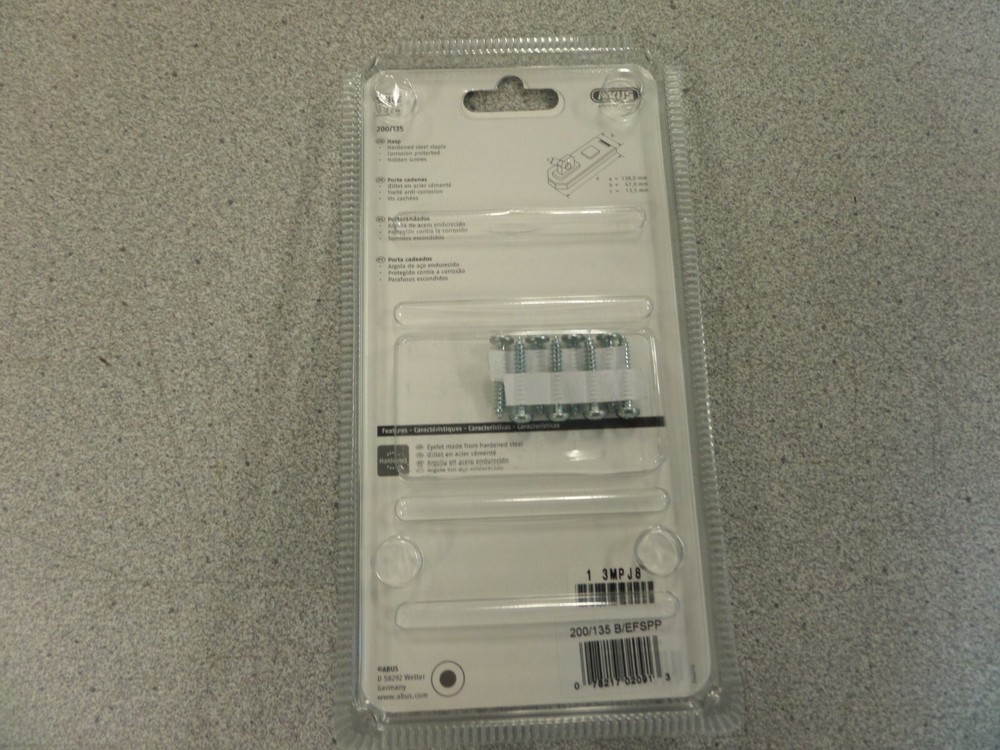 ABUS 200/135 5 1/2" STRAIGHT PADLOCK HASP