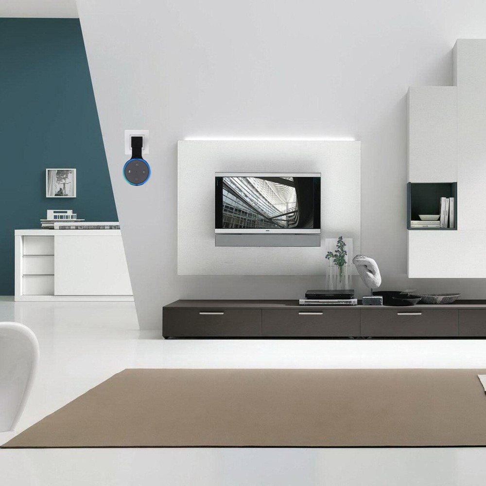 2-in-1 Wall Charging Charger Plug Bracket Mount Holder for Amazon Echo Dot 2