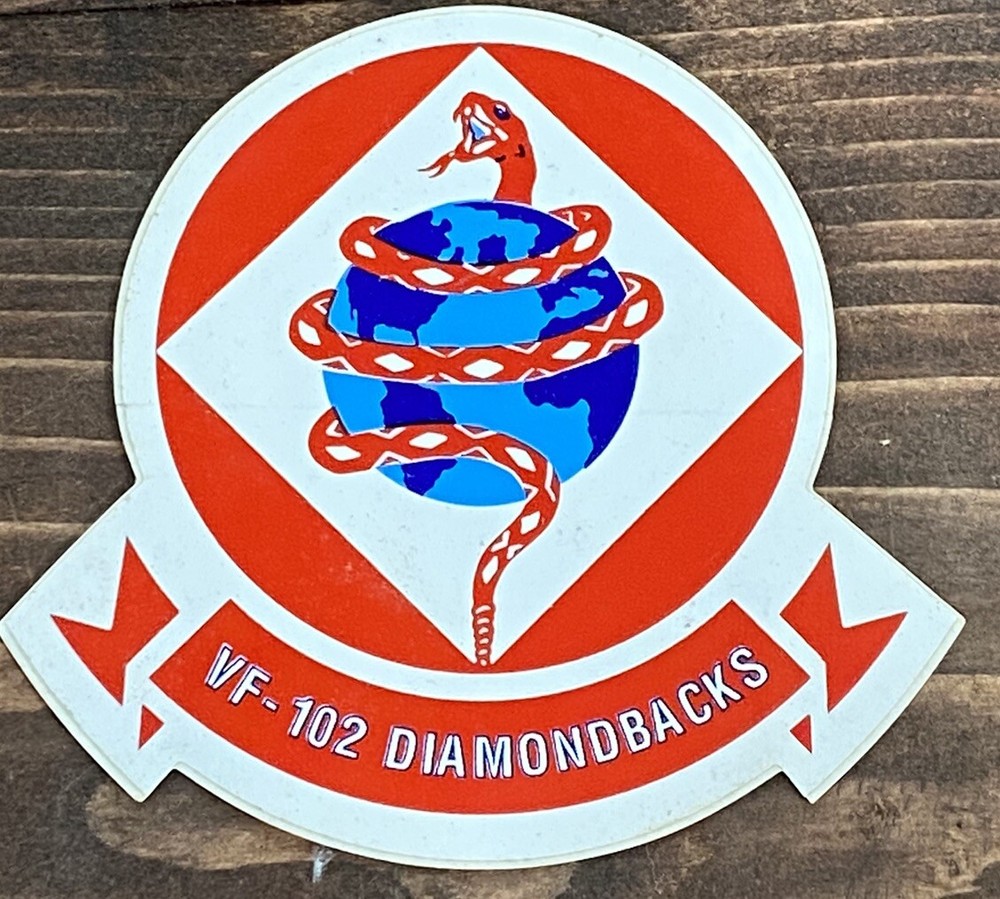 US NAVY ATTACK SQUADRON VF-102 DIAMONDBACKS - STICKER / Decal
