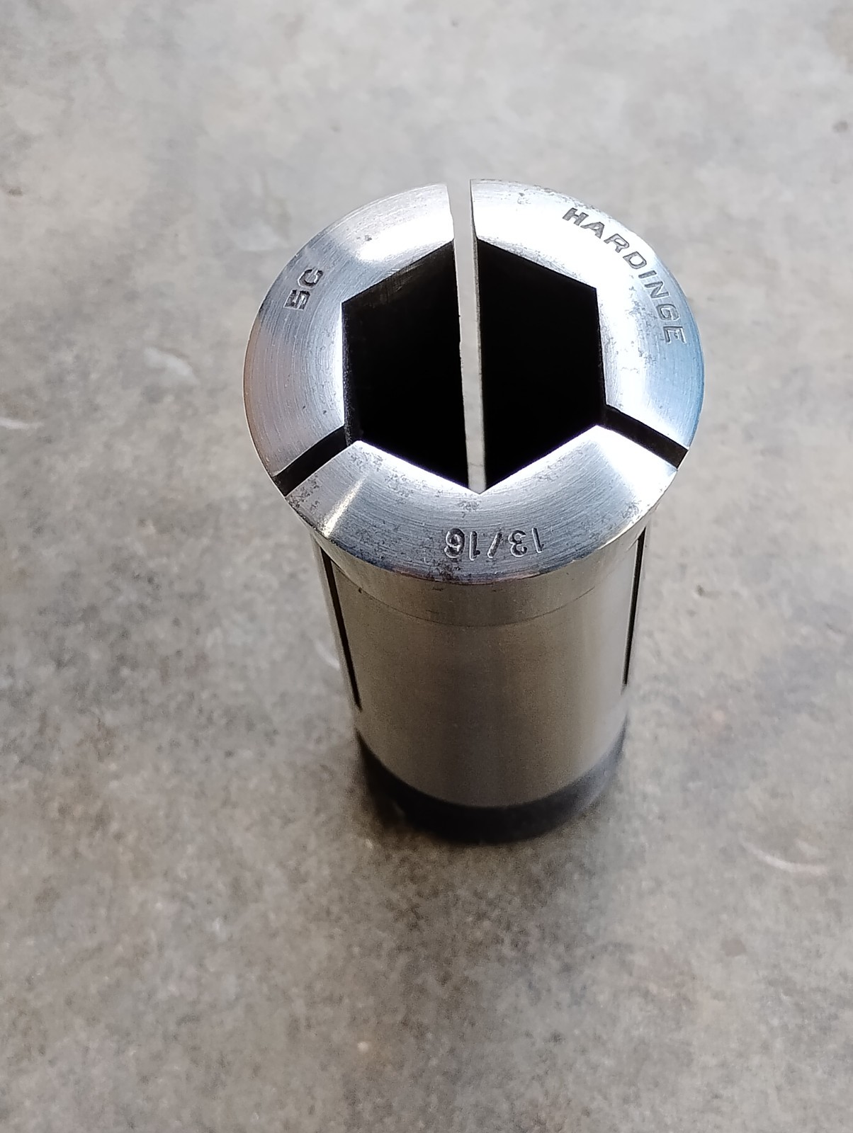 Hardinge 5C Collet 13/16” Hex With Internal & External Threads