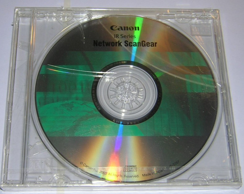 Canon iR Series Network ScanGear Scanner Driver CD-ROM (2003)