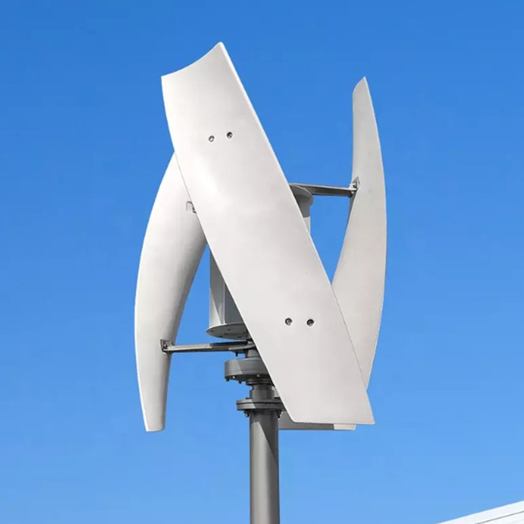 Vertical Axis Wind Turbine Generator 3000W Power Windmill MPPT Controller 48V DC