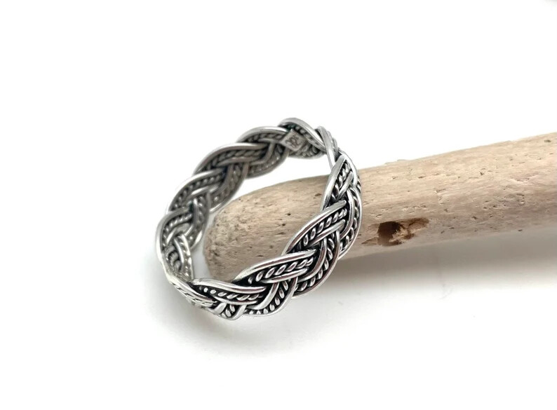 Basket Weave 925 Sterling silver Band & Statement Ring Handmade Ring All Size