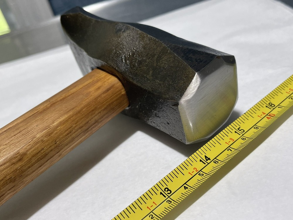 Blacksmith Hex Cross Pein Hammer Dyed Handle