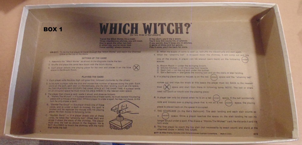 WHICH WITCH GAME PARTS