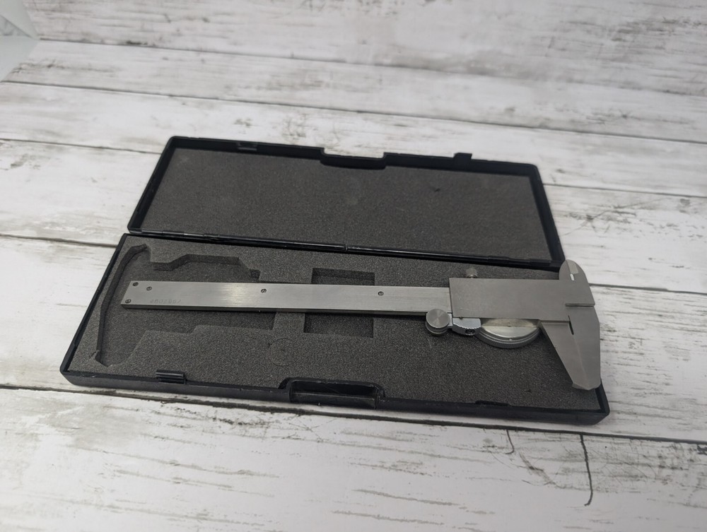 Aerospace Shock Proof Stainless Dial Caliper .001" Max Measure 6" With Case