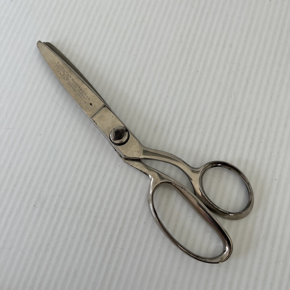 Wiss Pinking Shears Zig Zag Cut Chrome Vintage Scissors