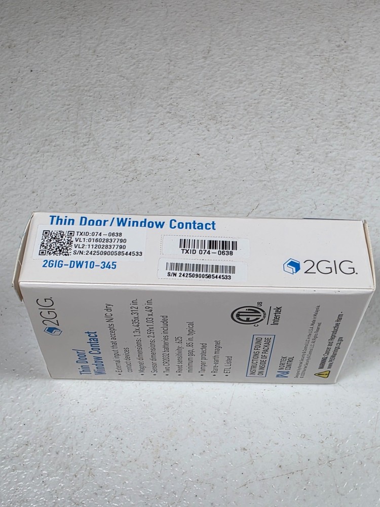 New 2Gig Thin Door/Window Contact 2GIG-DW10-345