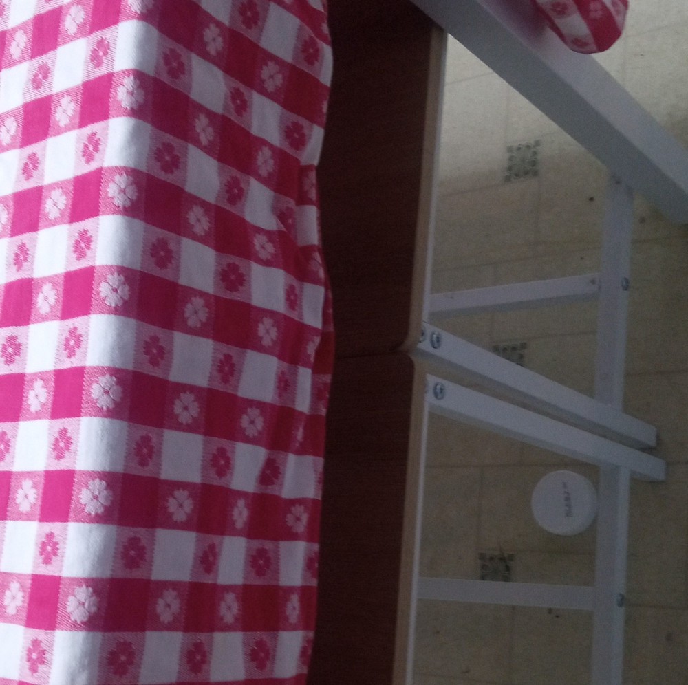 Pink White Check Plaid Rectangular Cloth Tablecloth Classic Style