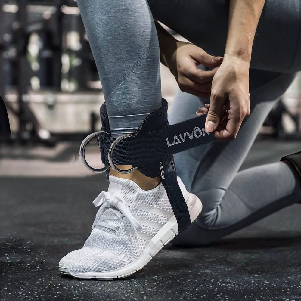 Ankle Straps for Cable Machines Kickbacks - Adjustable Comfort Ankle Cable At...